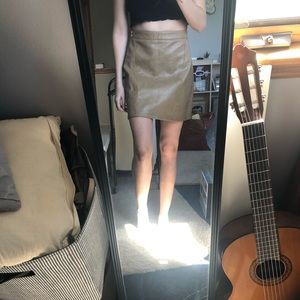 Zara Leather Mini Skirt